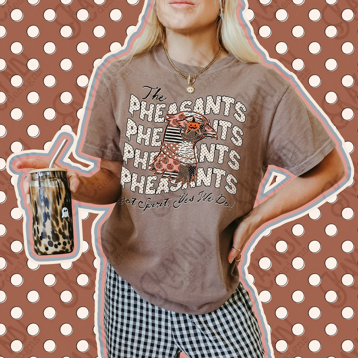 Patchwork Pumpkin Spirit Pheasants Top
