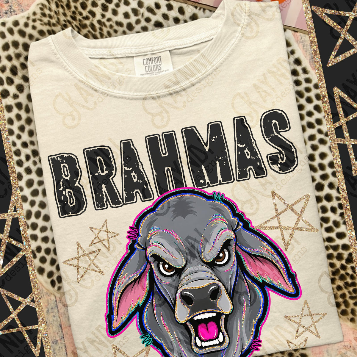 Grunge Varsity Brahmas Top