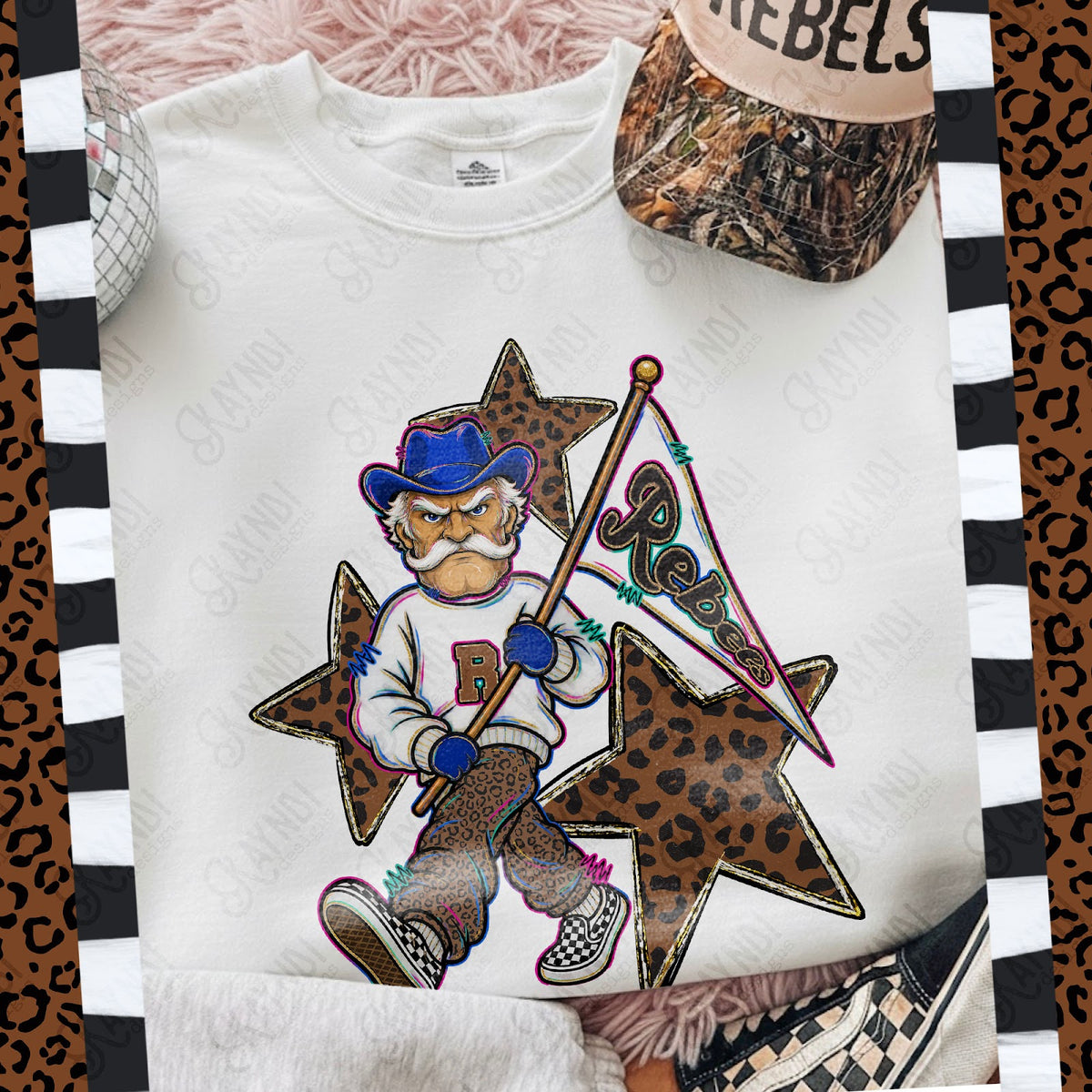 Leopard Sweats Rebels 6 Top