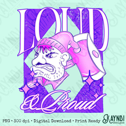 KayndiDesigns Loud and Proud Pink Lumberjack Top