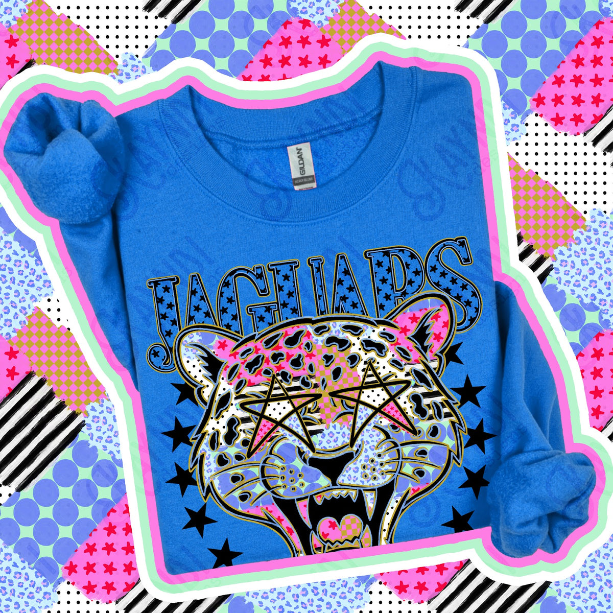 Patchwork Varisty Stars Jaguars Top