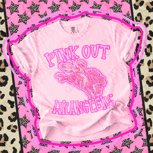 Pink Out Wranglers 2 Top design mockup