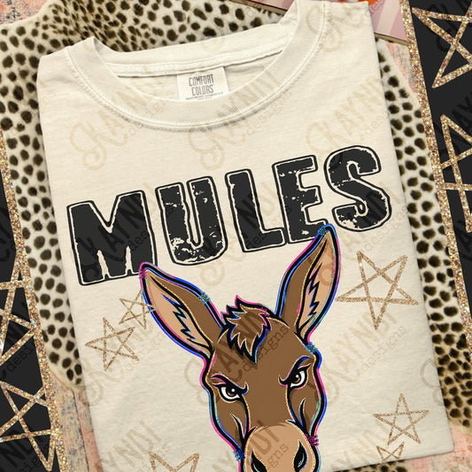 Grunge Varsity Mules Top
