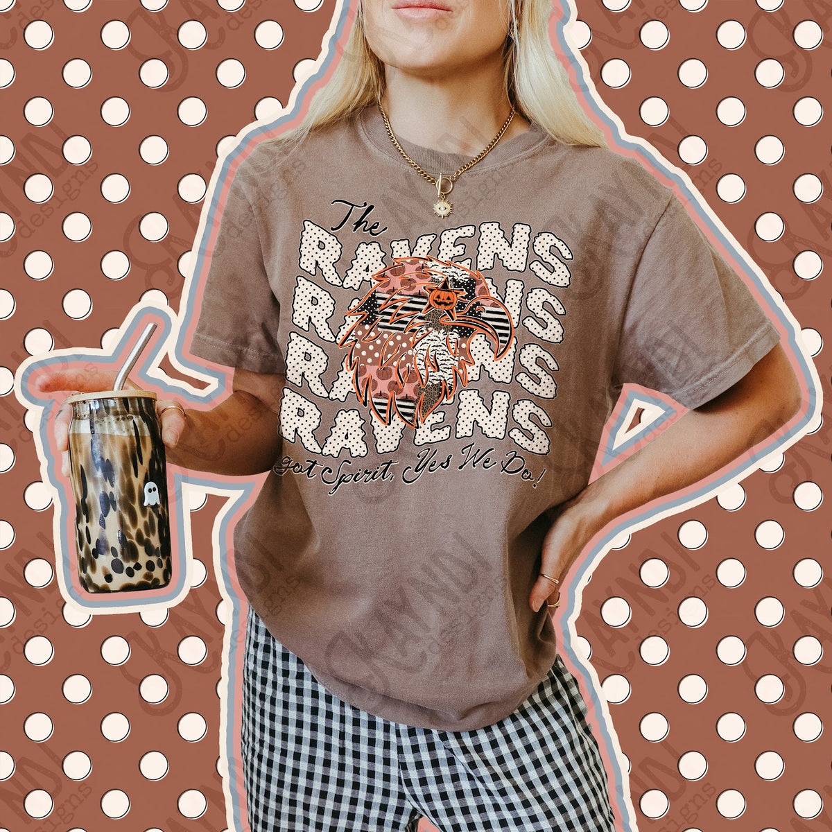 Patchwork Pumpkin Spirit Ravens 2 Top