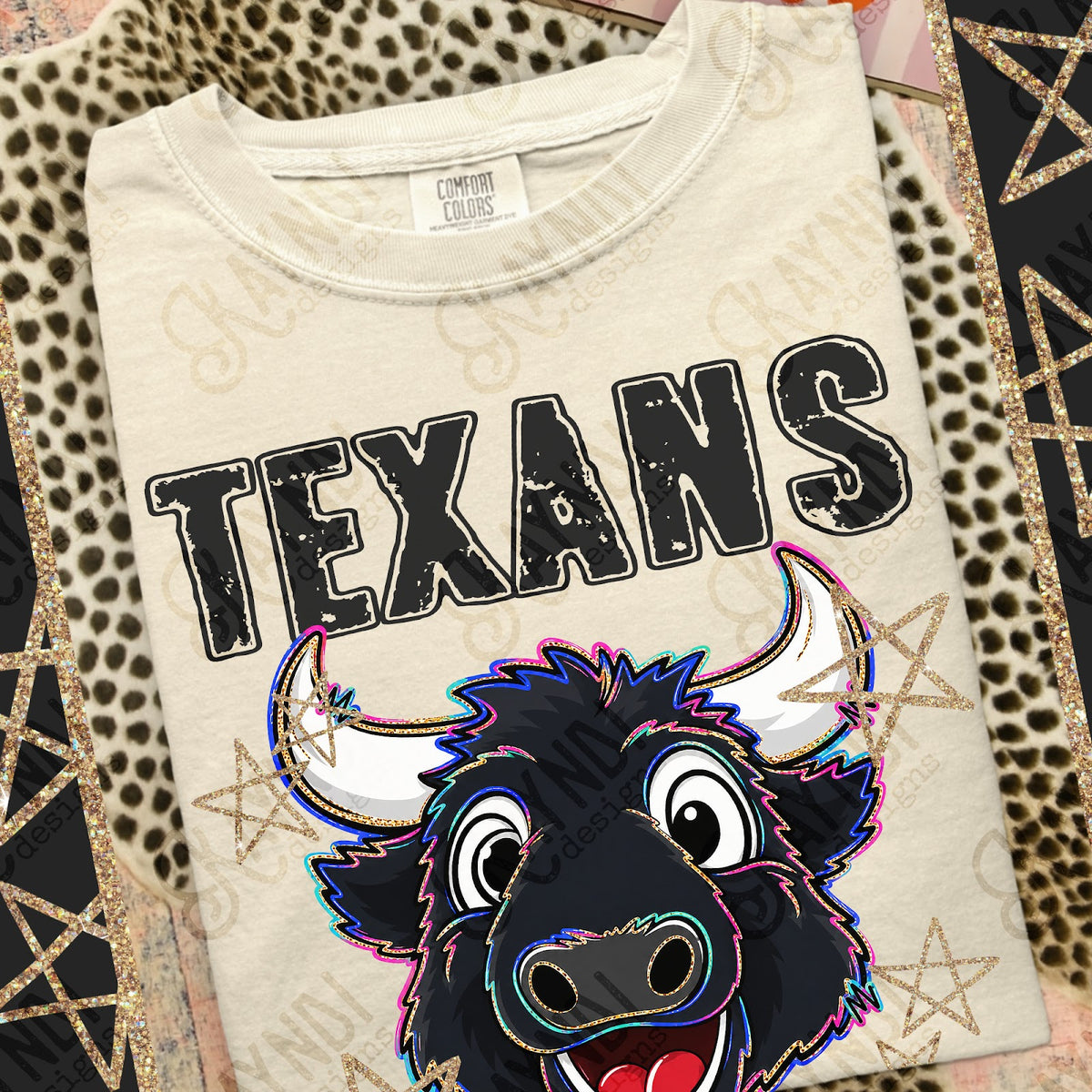 Grunge Varsity Texans Top