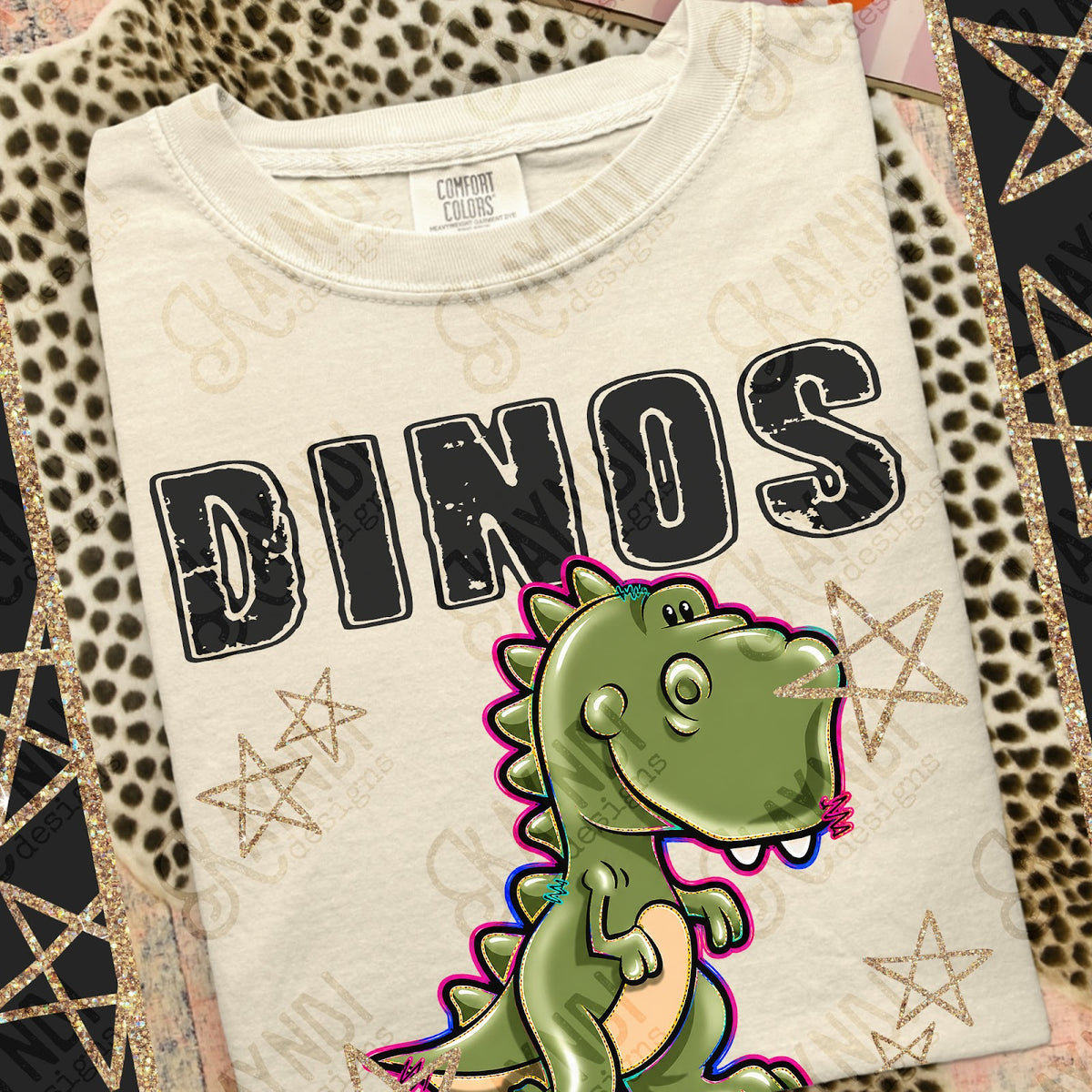 Grunge Varsity Dinos Top