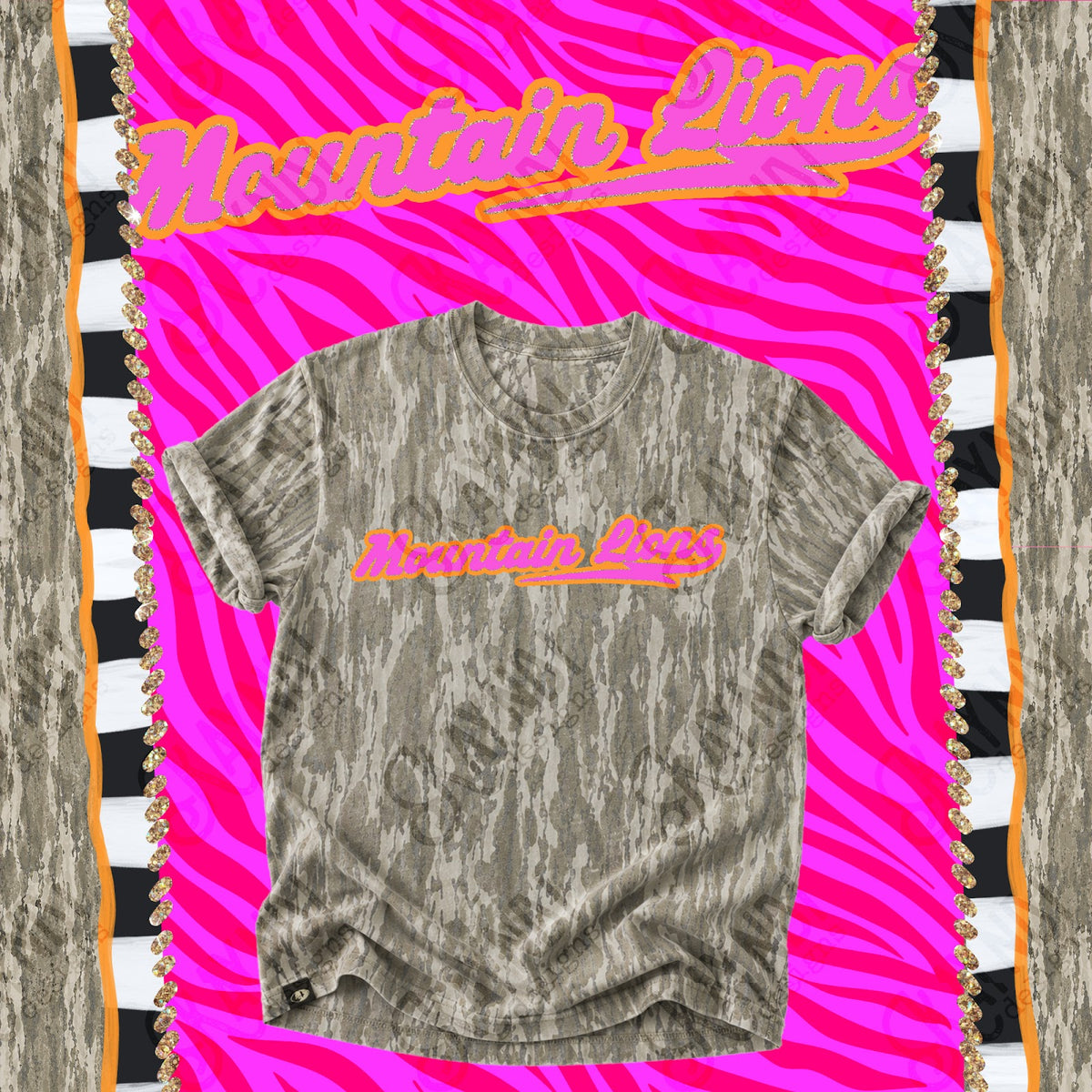 Prism Script Mountain Lions Top