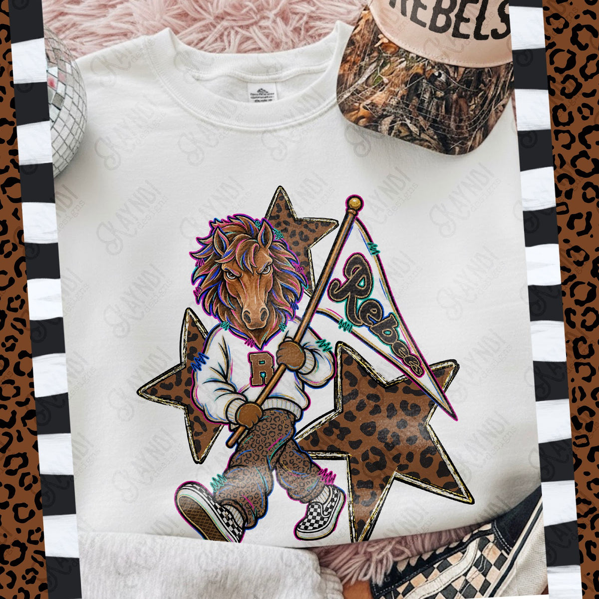 Leopard Sweats Rebels 7 Top