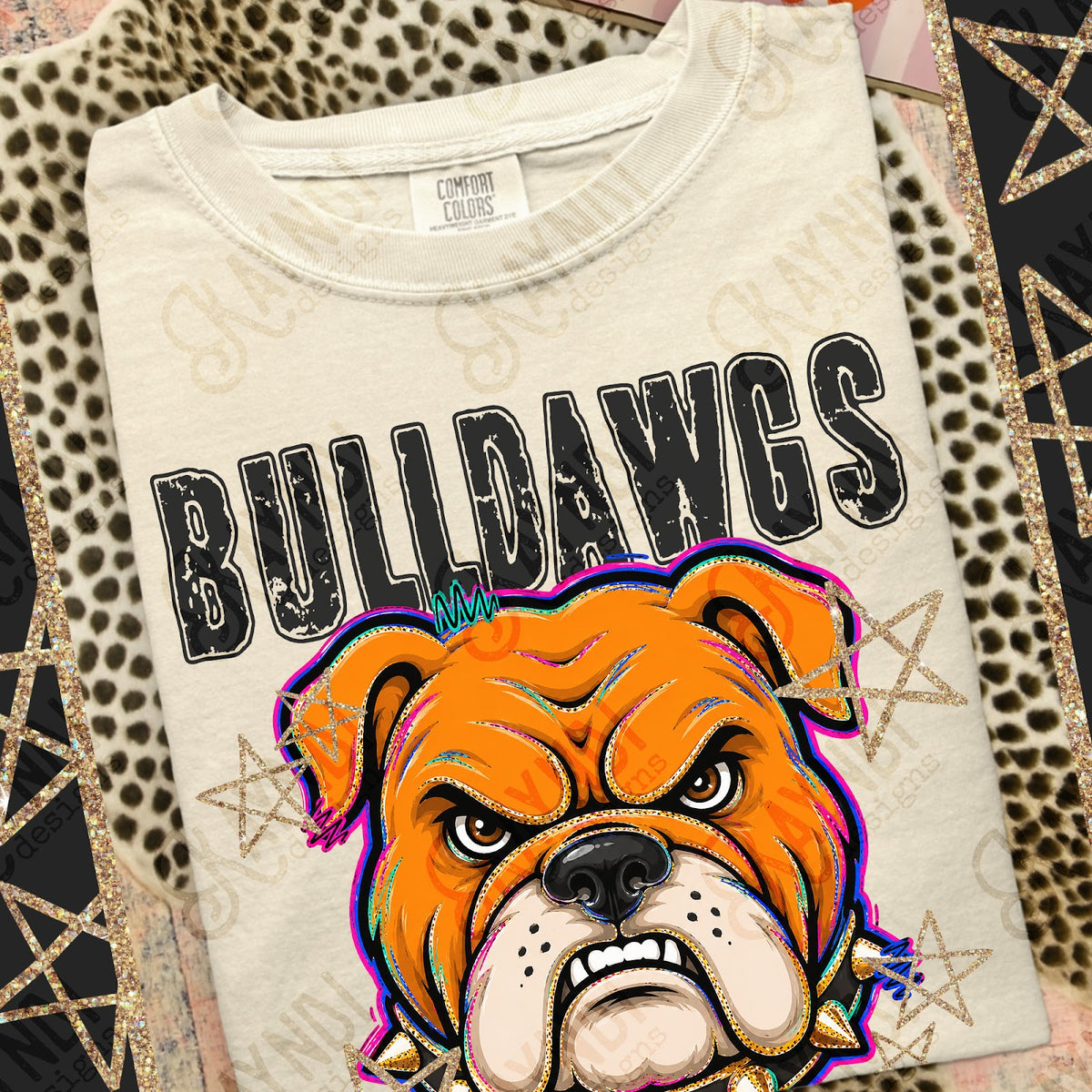 Grunge Varsity Bulldawgs 4 Top