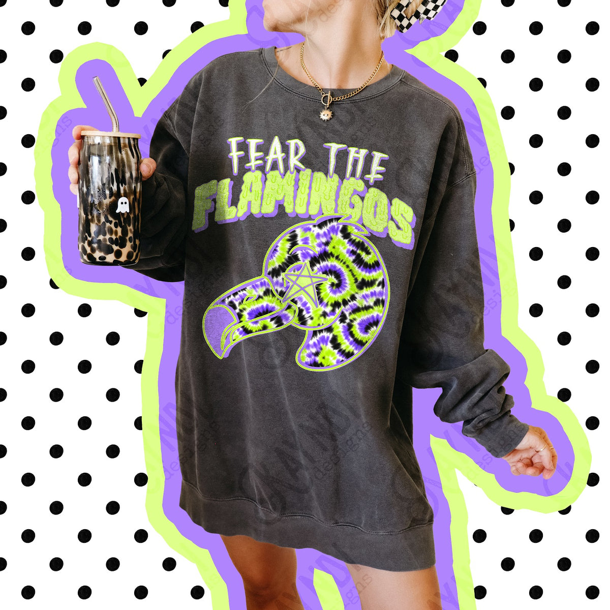 Fear the Flamingos Top apparel mockup
