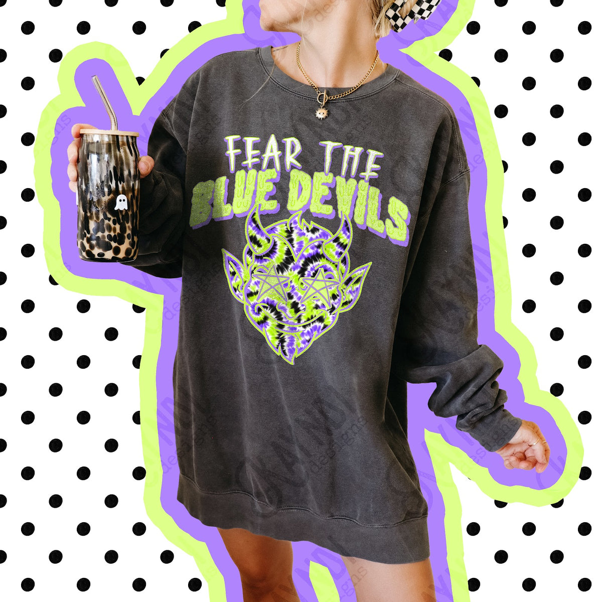 Fear the Blue Devils Top apparel mockup