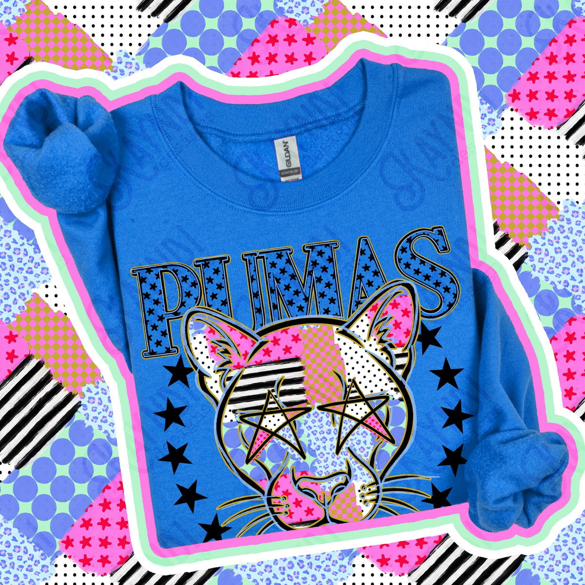 Patchwork Varisty Stars Pumas Top