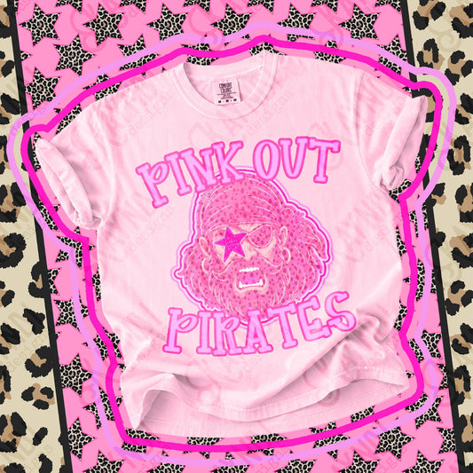 Pink Out Pirates 2 Top design mockup