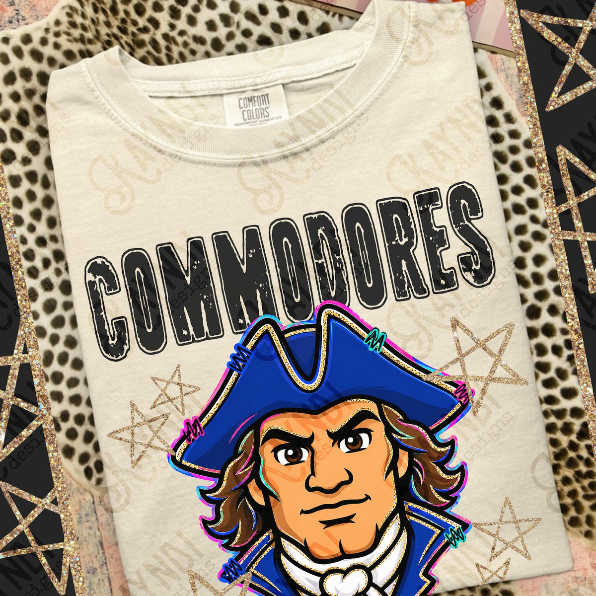 Grunge Varsity Commodores Top