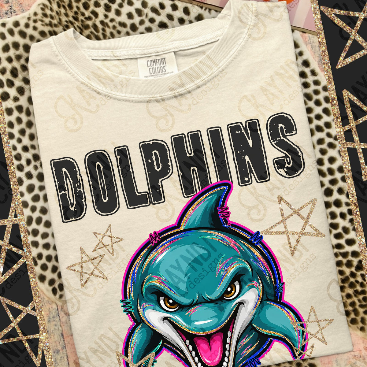 Grunge Varsity Dolphins Top