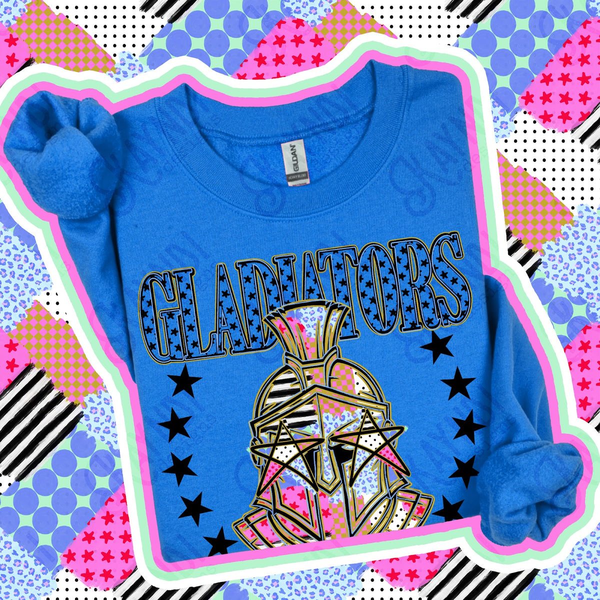 Patchwork Varisty Stars Gladiators Top