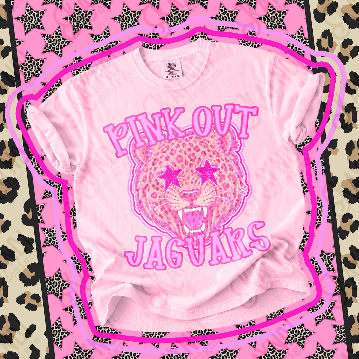 Pink Out Jaguars Top design mockup