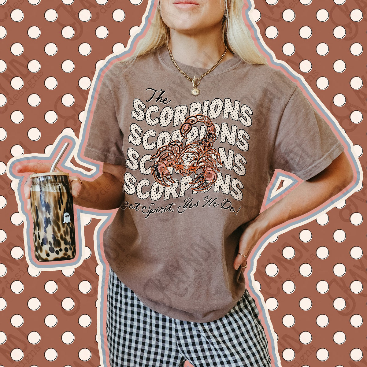 Patchwork Pumpkin Spirit Scorpions Top