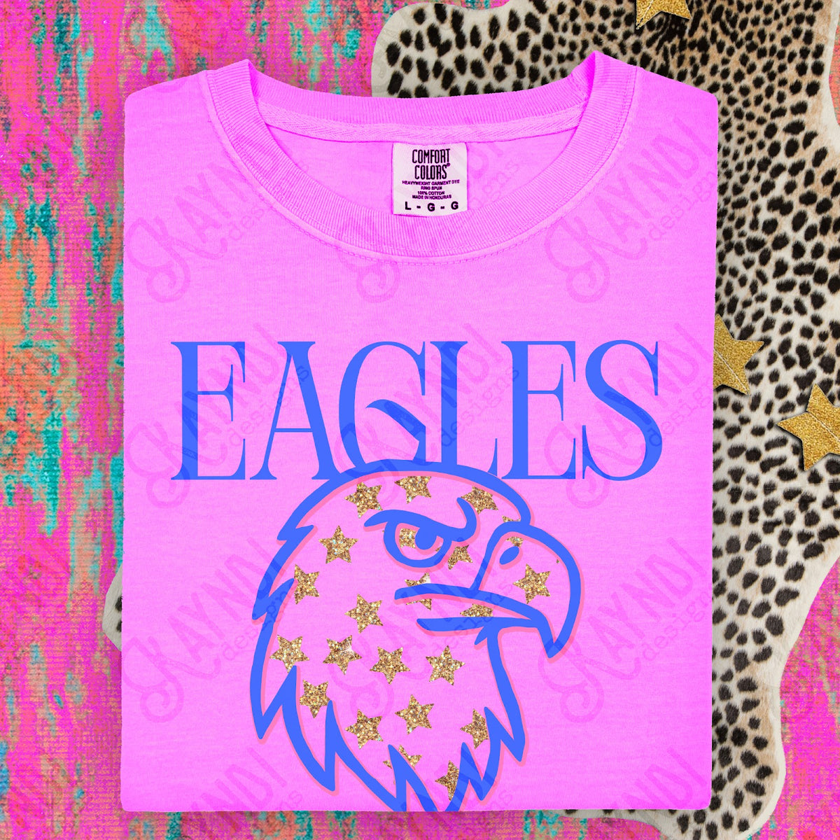 Glitter Star Mascots Eagles Top