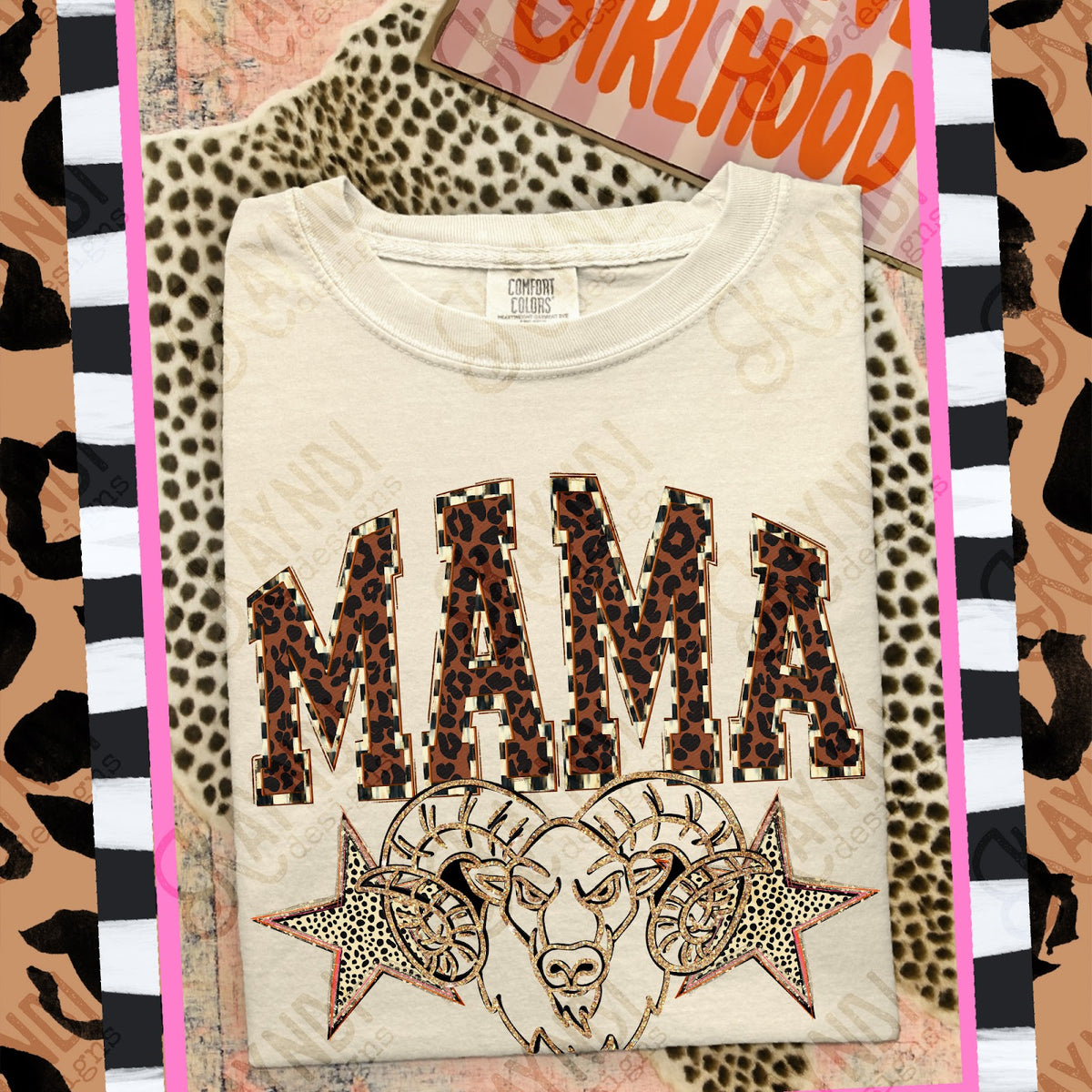 MAMA Rams 4 Top design mockup