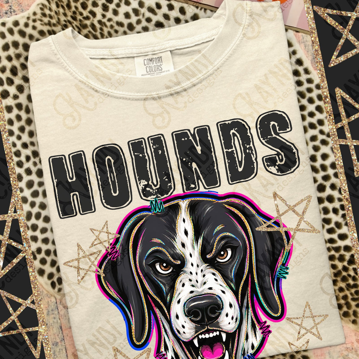 Grunge Varsity Hounds Top