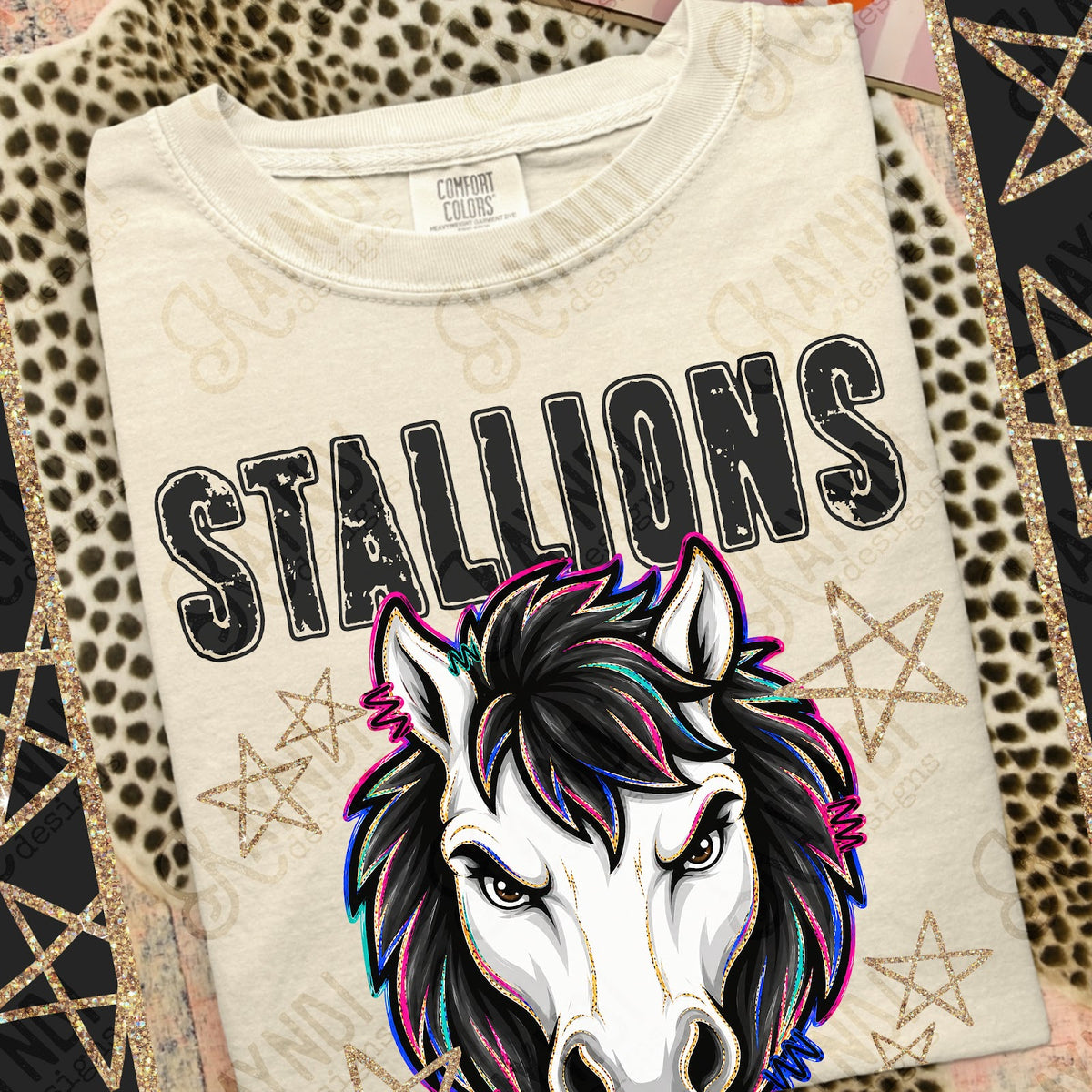 Grunge Varsity Stallions 5 Top