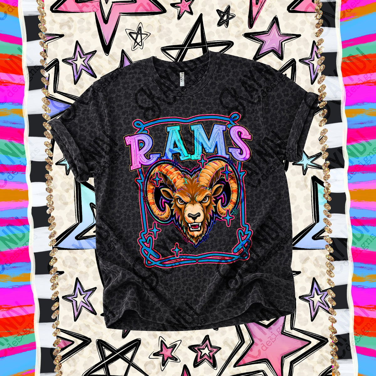 Retro Pop Rams Top