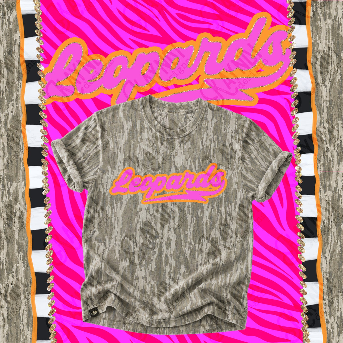 Prism Script Leopards Top