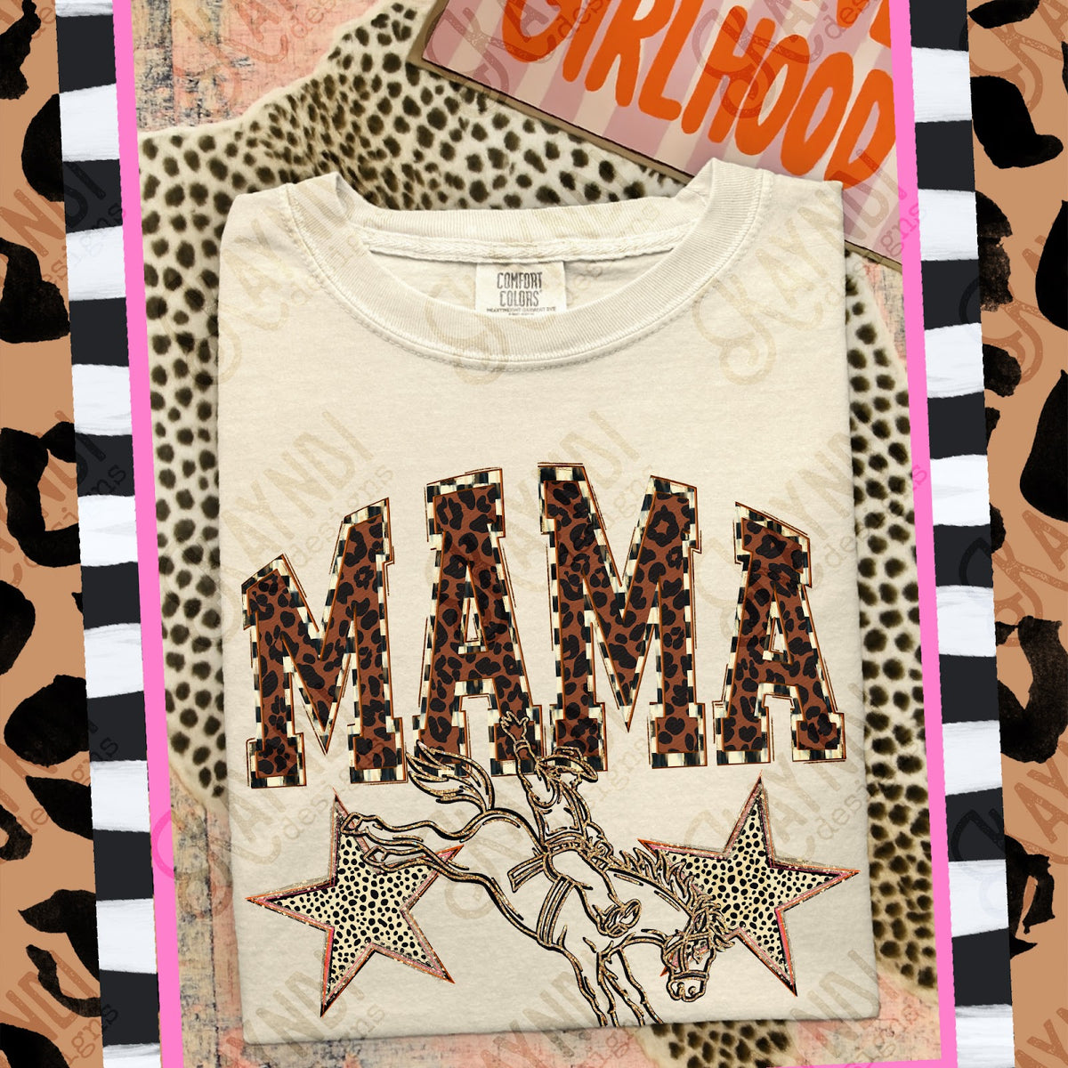 MAMA Wranglers Top design mockup