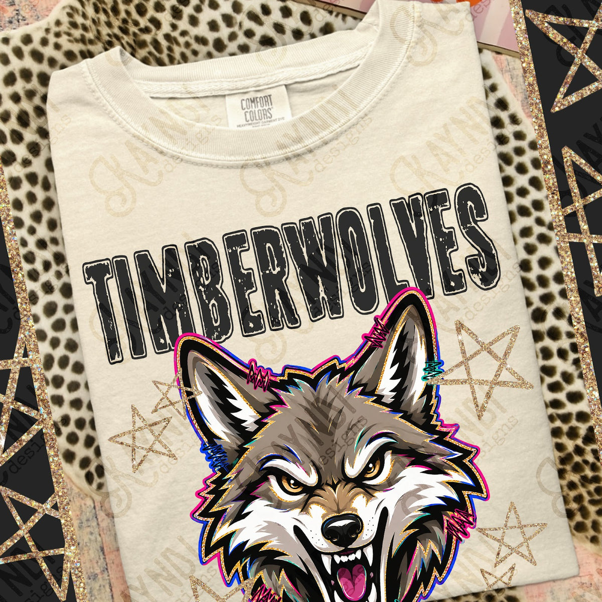 Grunge Varsity Timberwolves Top