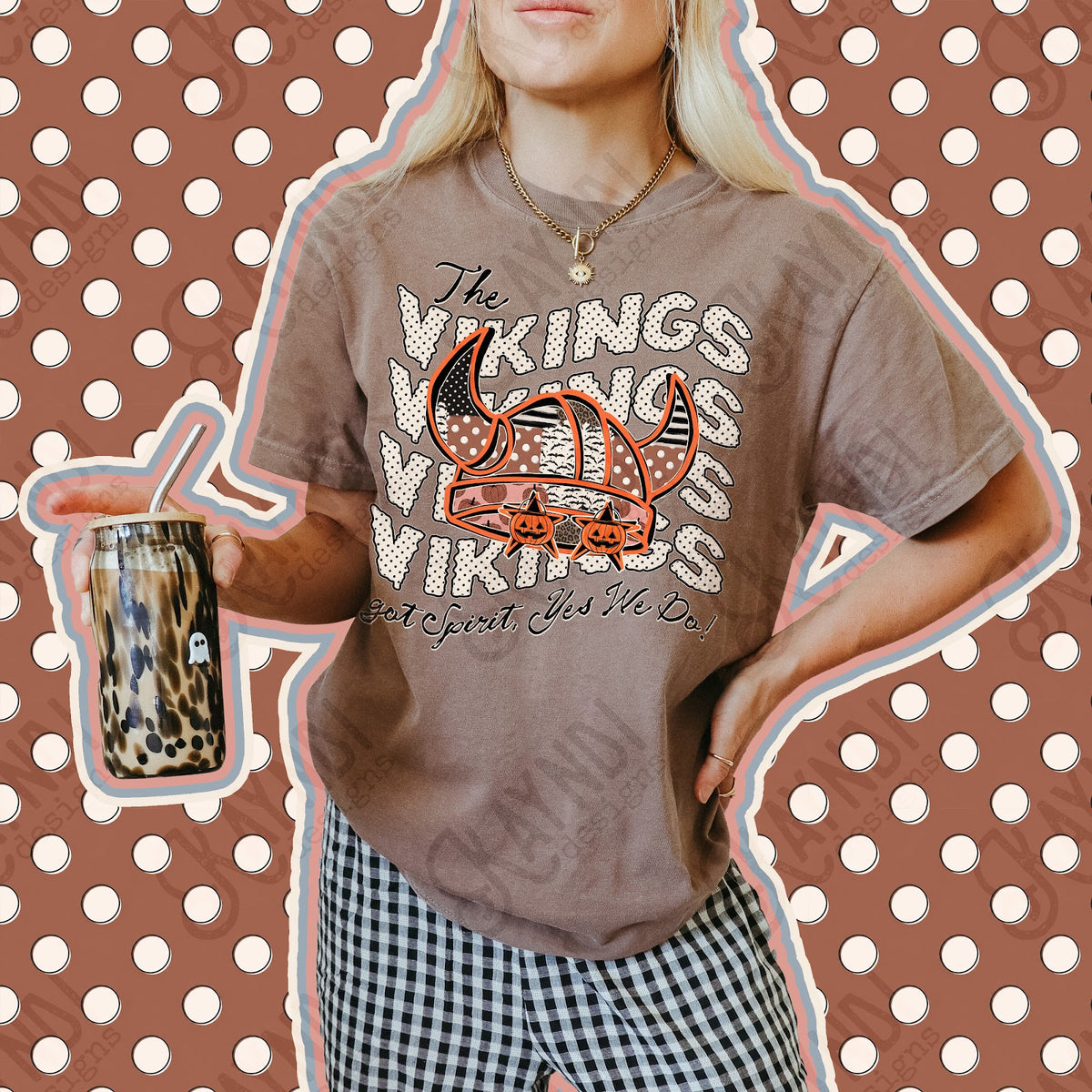 Patchwork Pumpkin Spirit Vikings 2 Top