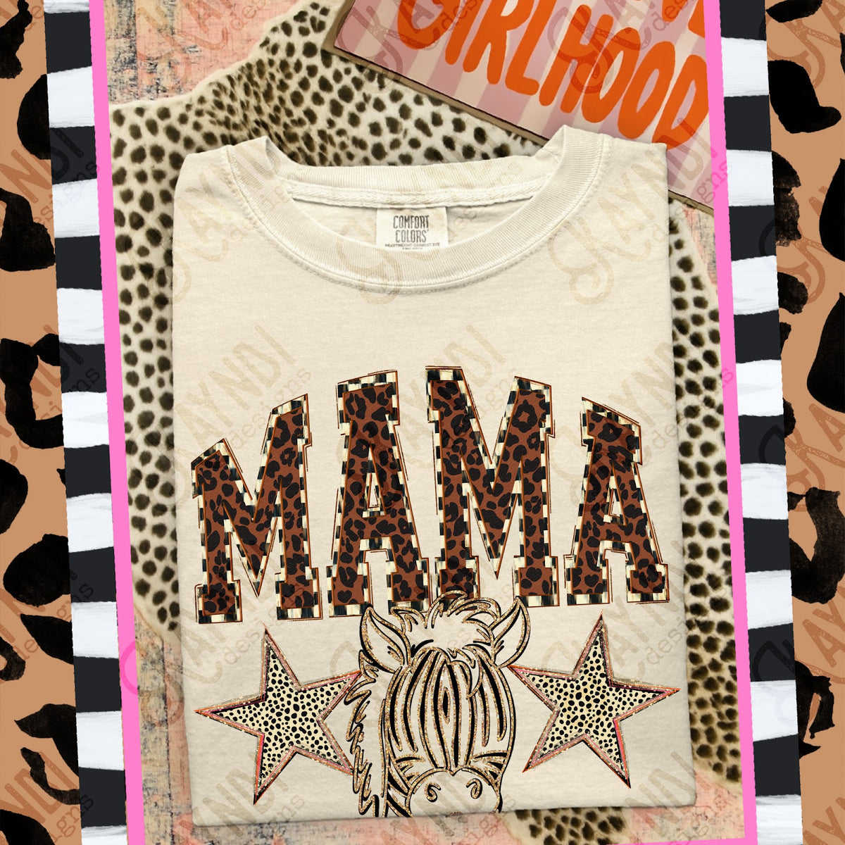 MAMA Zebras Top design mockup