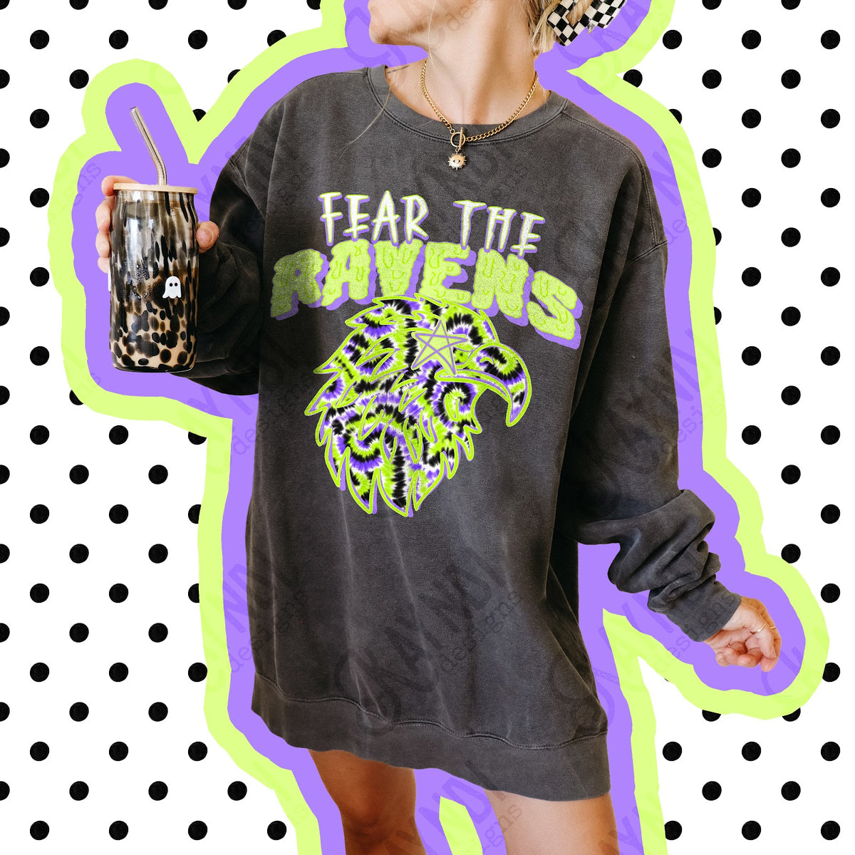 Fear the Ravens 2 Top apparel mockup