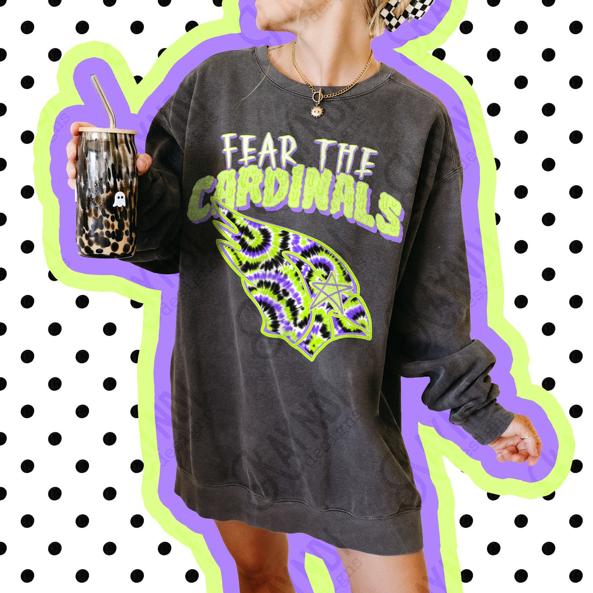 Fear the Cardinals 2 Top apparel mockup