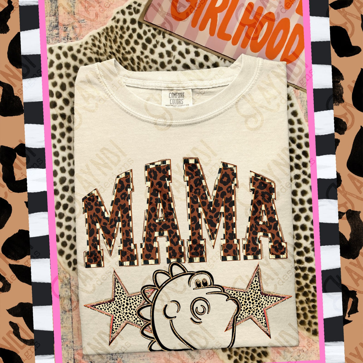 MAMA Dinos Top design mockup