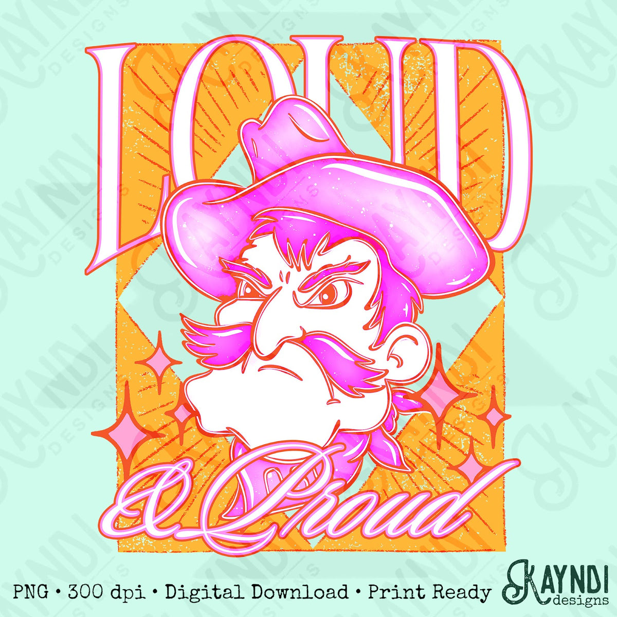 KayndiDesigns Loud and Proud Pink Cowboy 2 Top