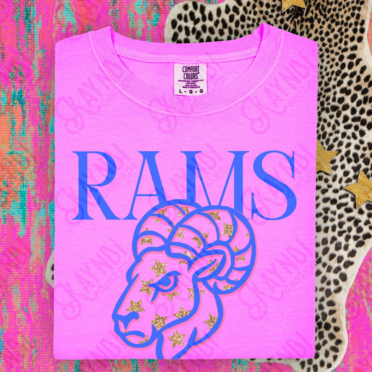 Glitter Star Mascots Rams Top