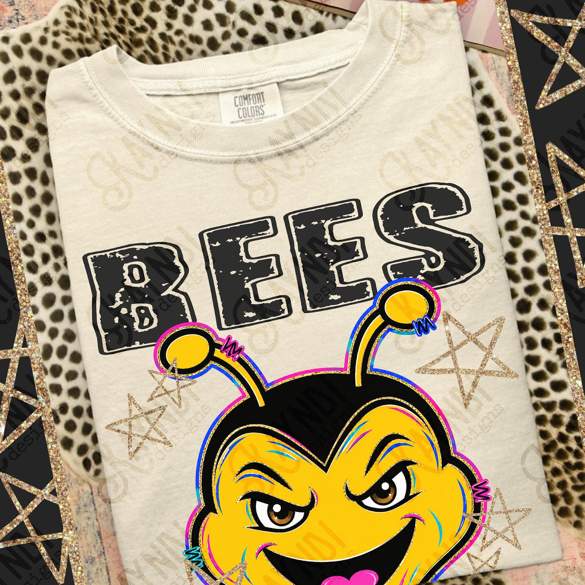 Grunge Varsity Bees Top