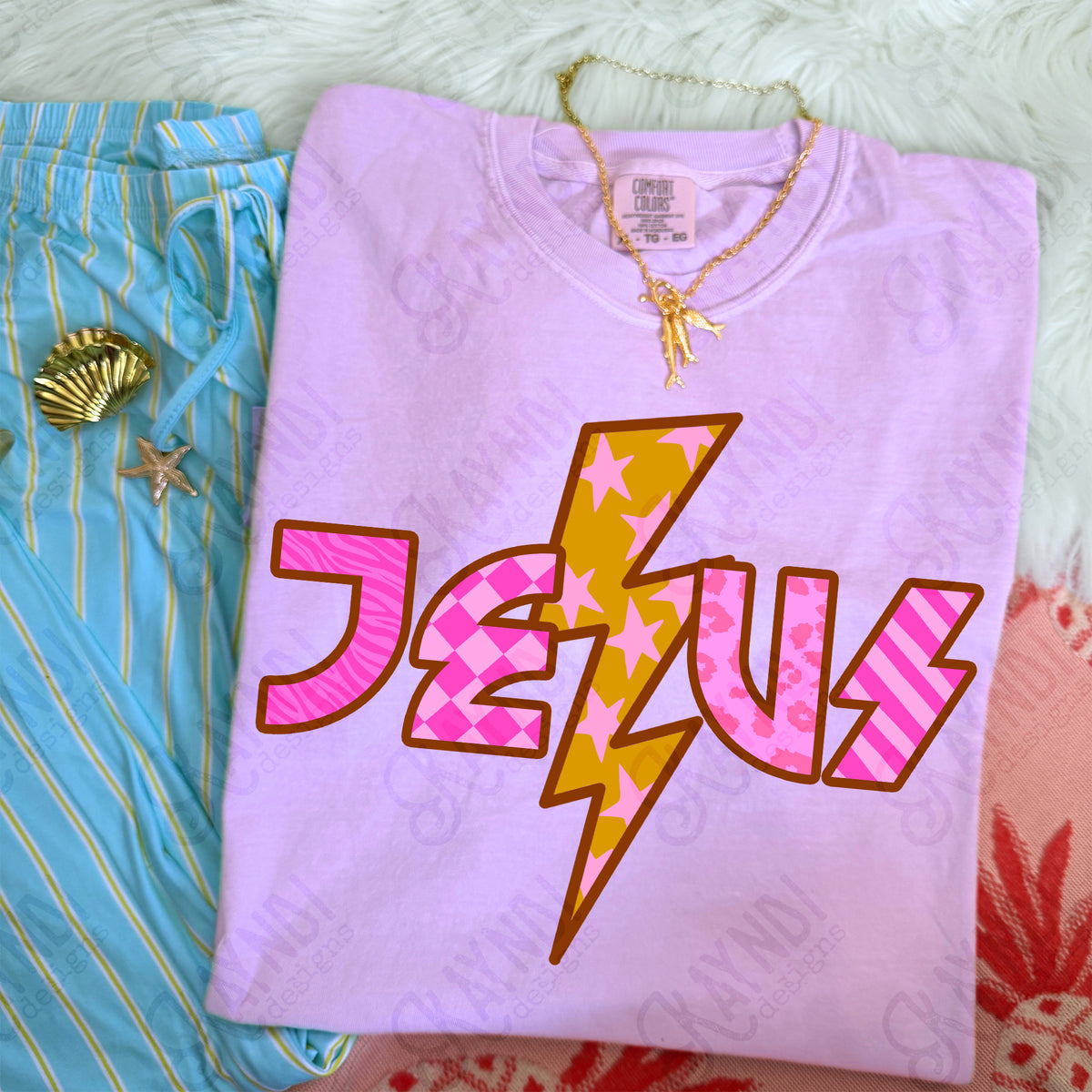 Jesus Bolt Top — design shown on an example garment