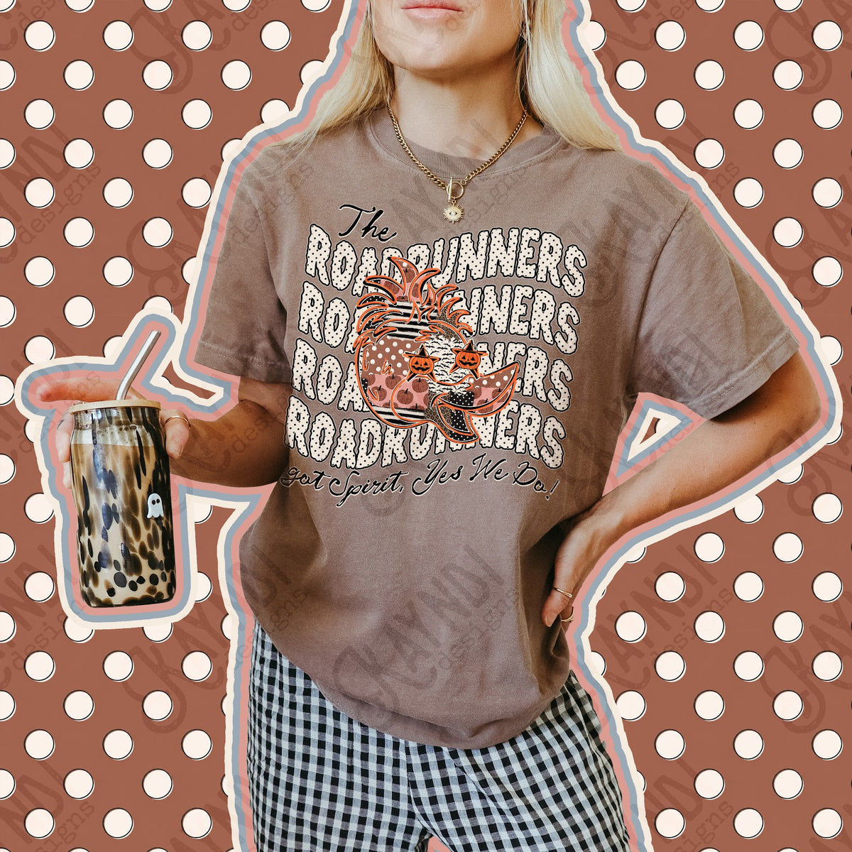 Patchwork Pumpkin Spirit Roadrunners Top