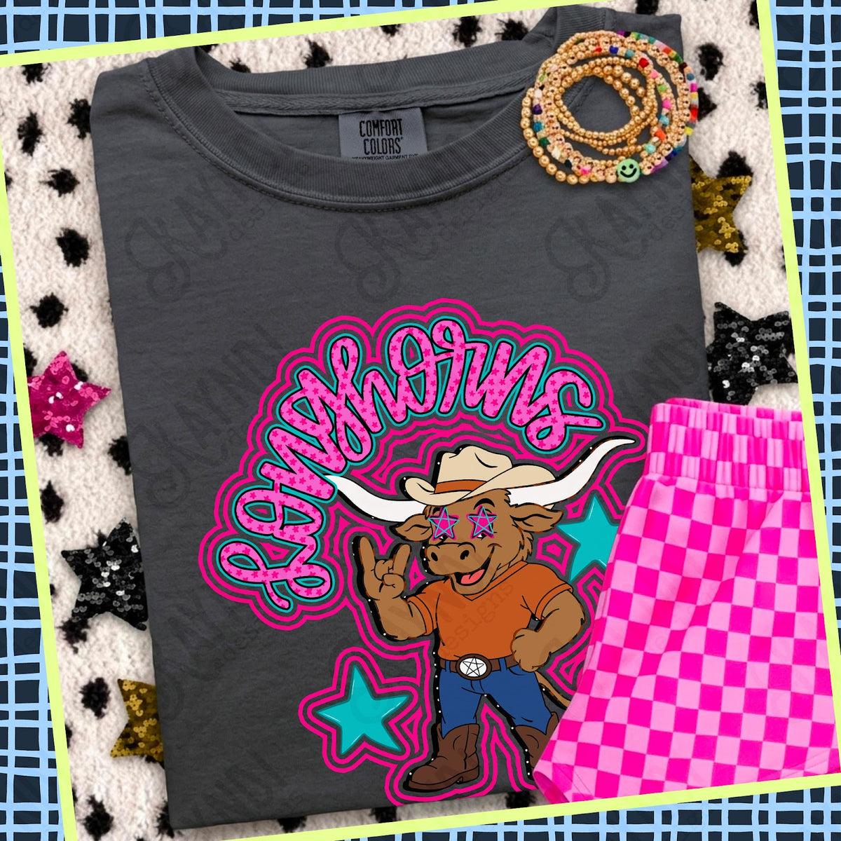 Longhorns Pink Top