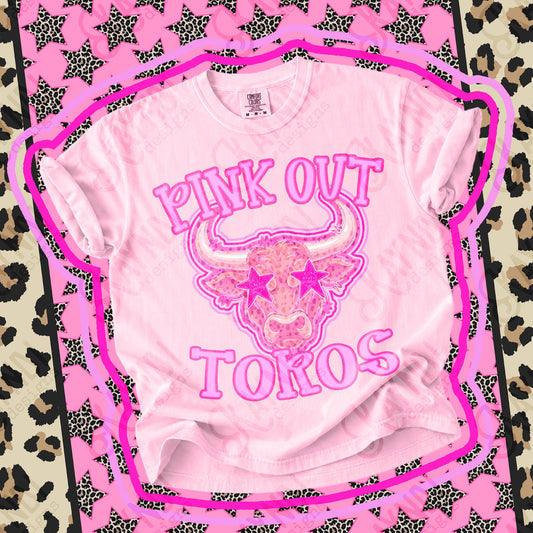 Pink Out Toros 3 Top design mockup