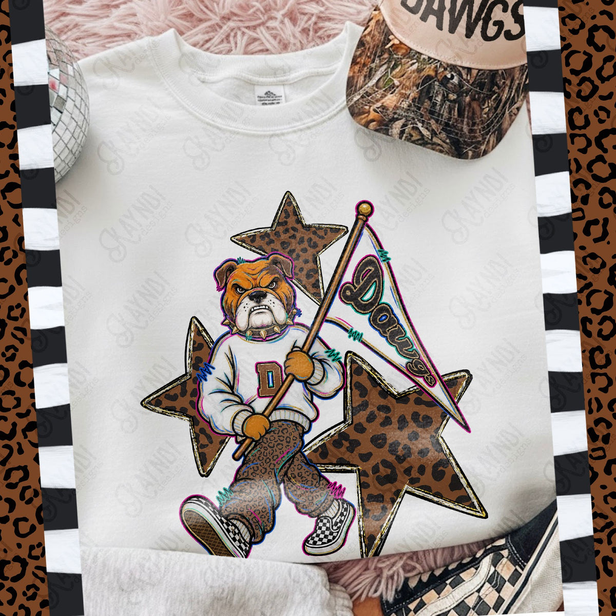 Leopard Sweats Dawgs 3 Top
