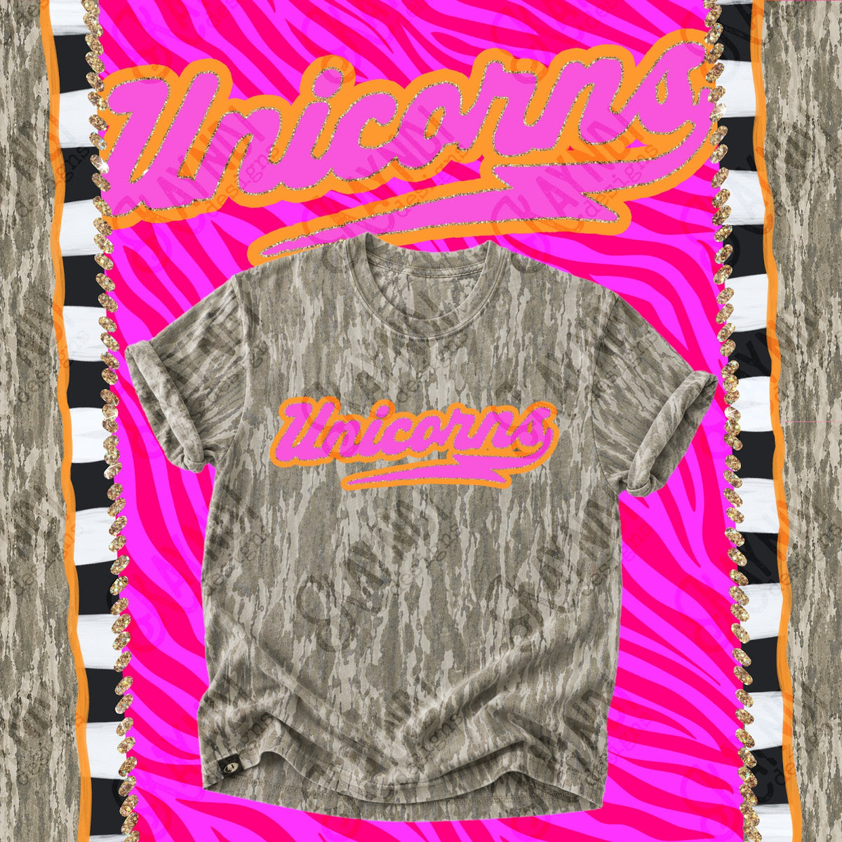 Prism Script Unicorns Top