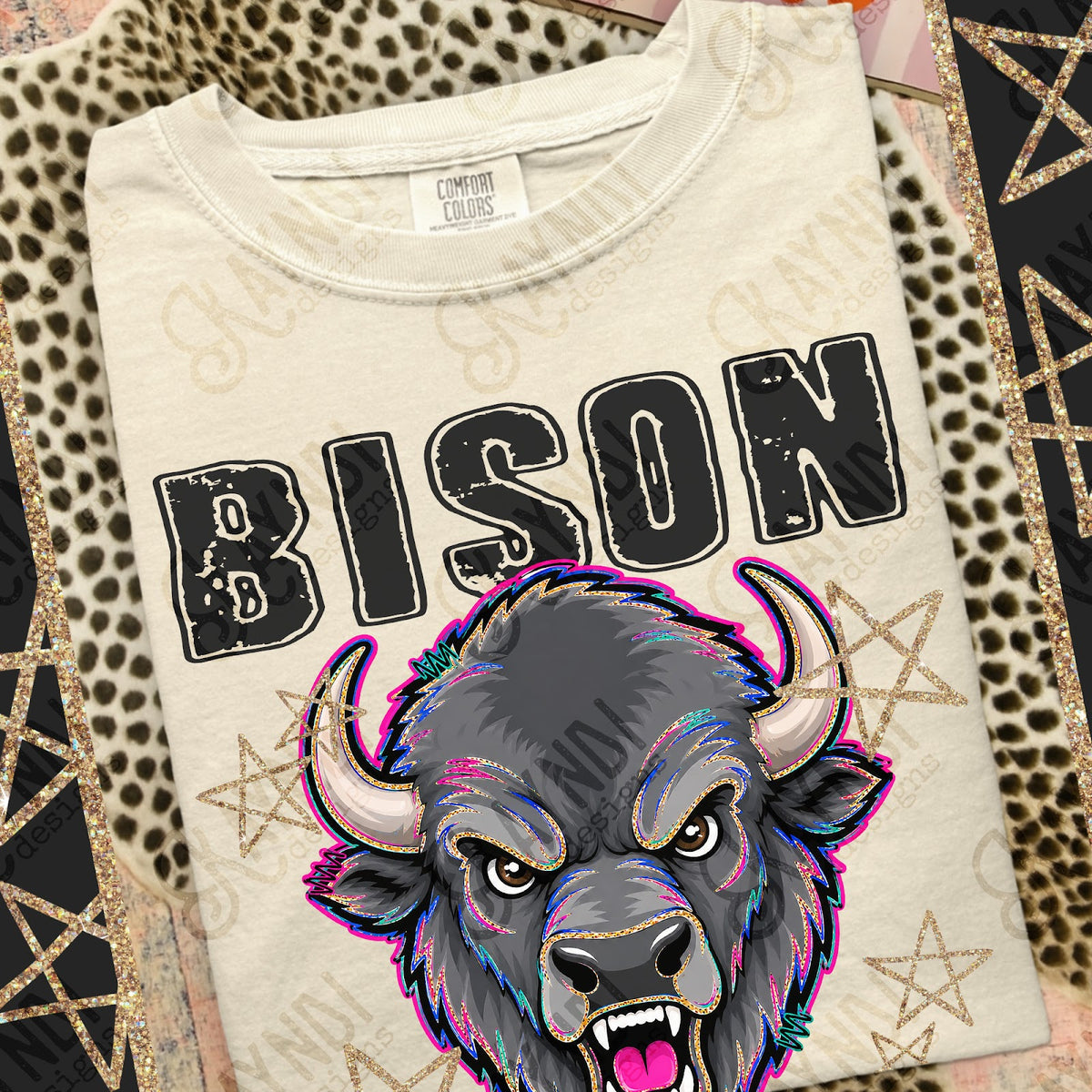 Grunge Varsity Bison Top