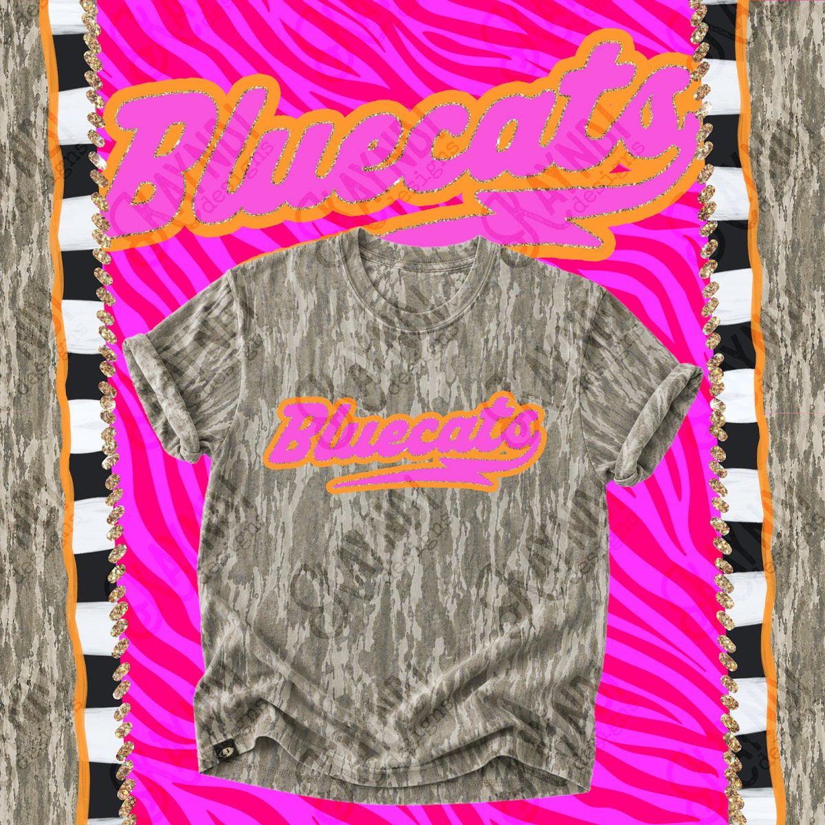 Prism Script Bluecats Top