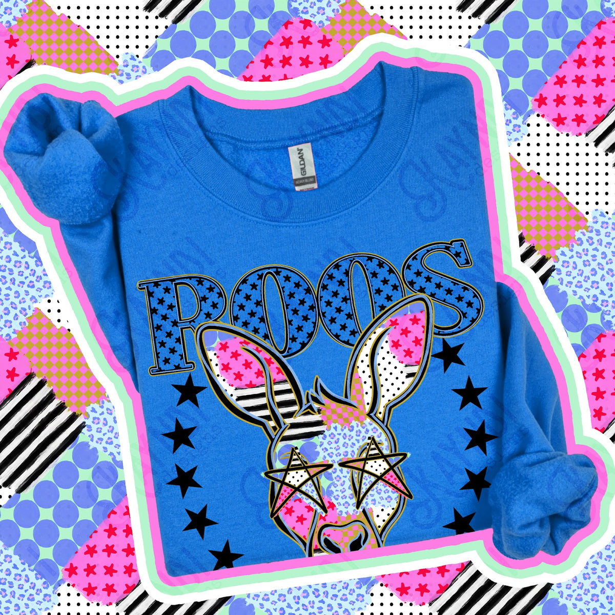 Patchwork Varisty Stars Roos Top