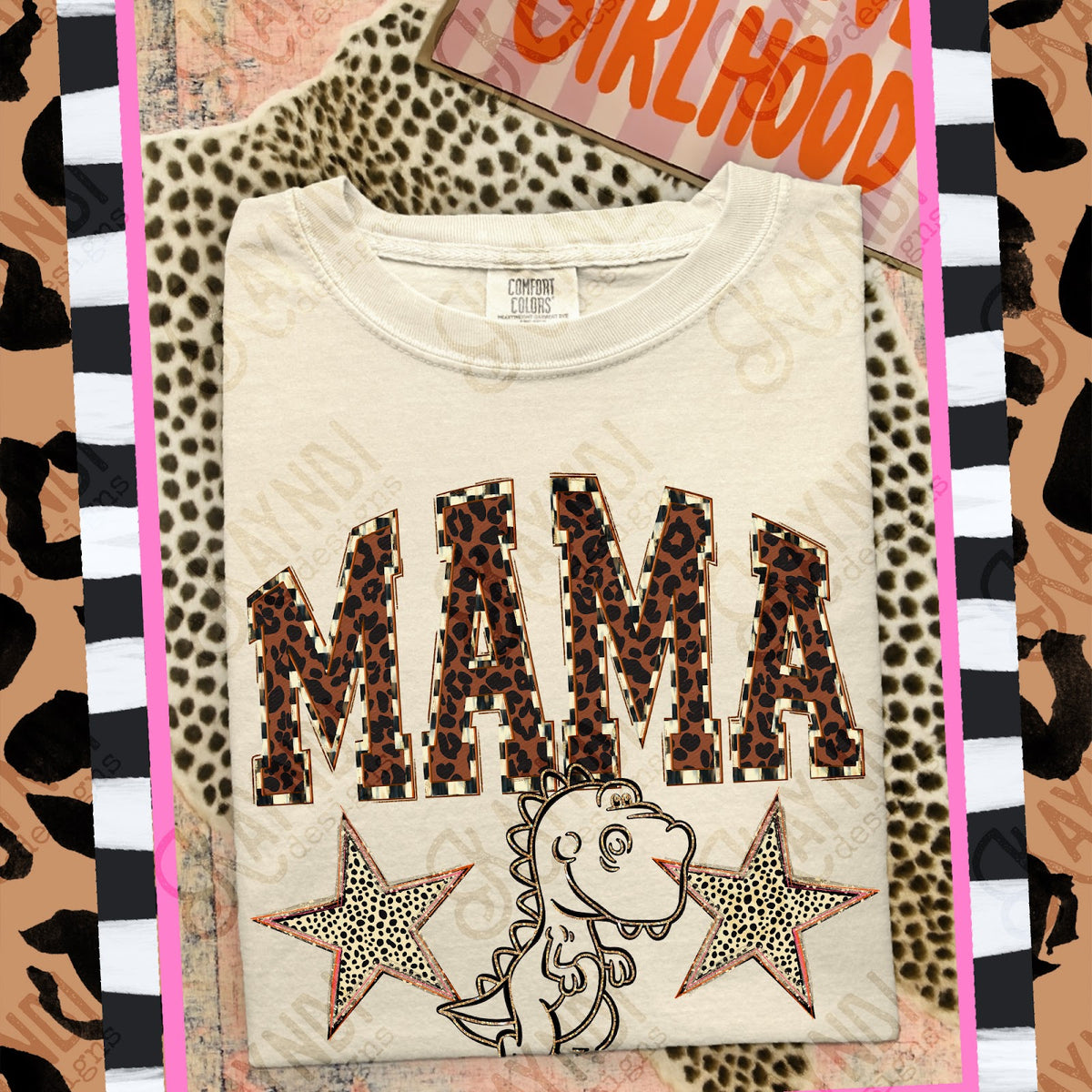 MAMA Dinos 2 Top design mockup