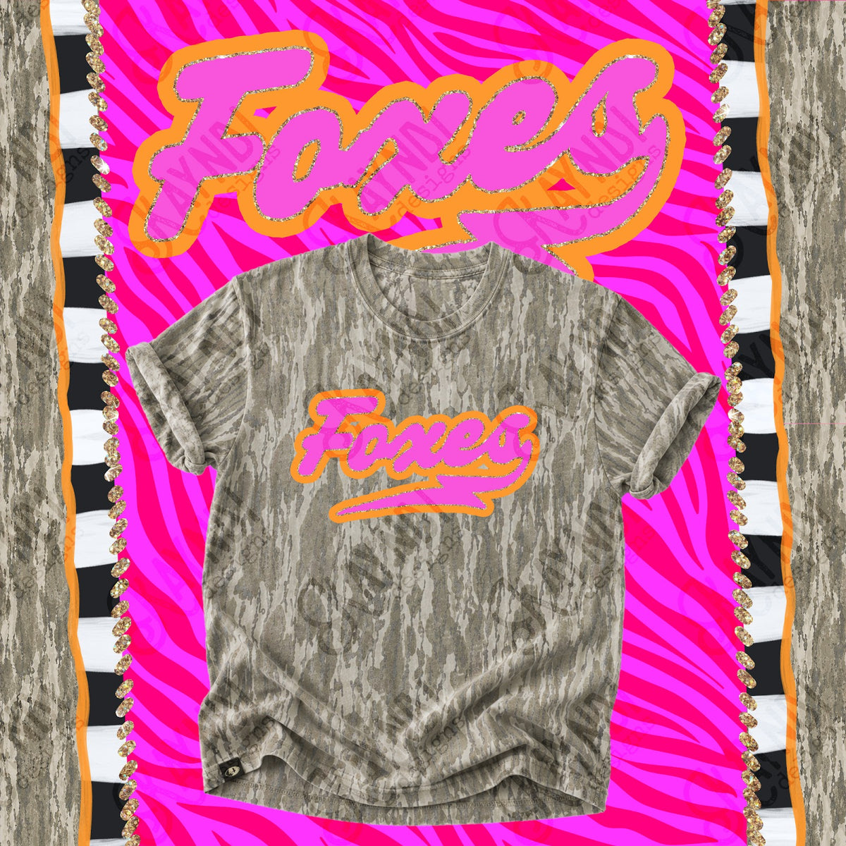 Prism Script Foxes Top