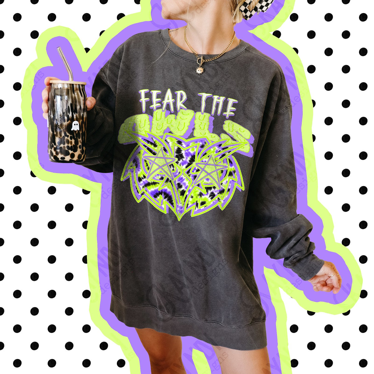 Fear the Owls 3 Top apparel mockup